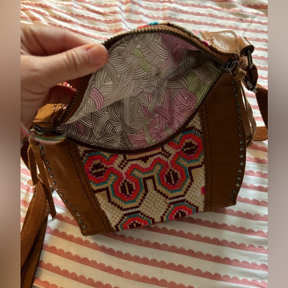 The Sak Women's Embroidered Equestrian Aztec Pattern Metal-Stud Crossbody Bag - Picture 6 of 14